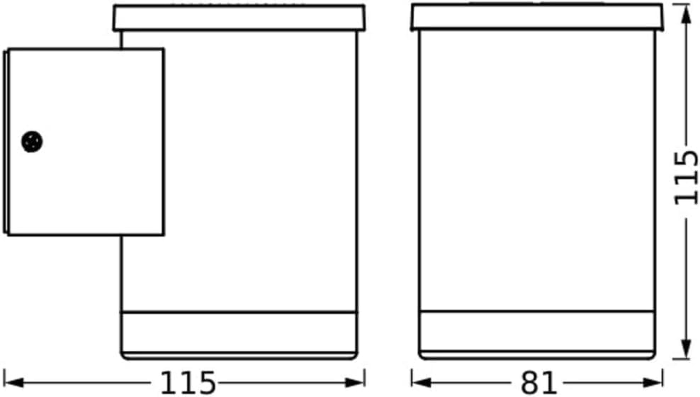 OSRAM Endura Style Solar Oxford Outdoor Light, 0.5 W, 50 Lm, Wall Light, Dark Grey, Indirect Lighting, Rechargeable Battery, IP44 Protection Class, 3,000 K Colour Temperature, Warm White Light Colour