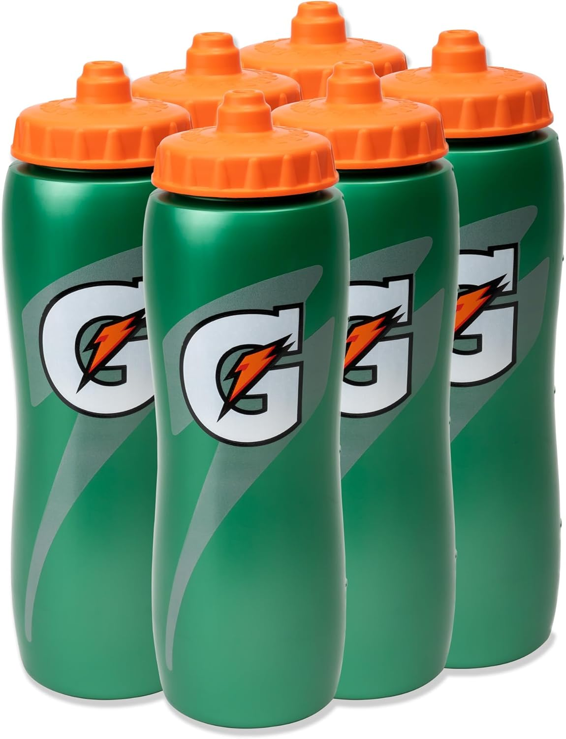Gatorade 32 Oz Squeeze Water Sports Bottle - Value Pack of 6 - New Easy Grip Design for 2014 image number 2