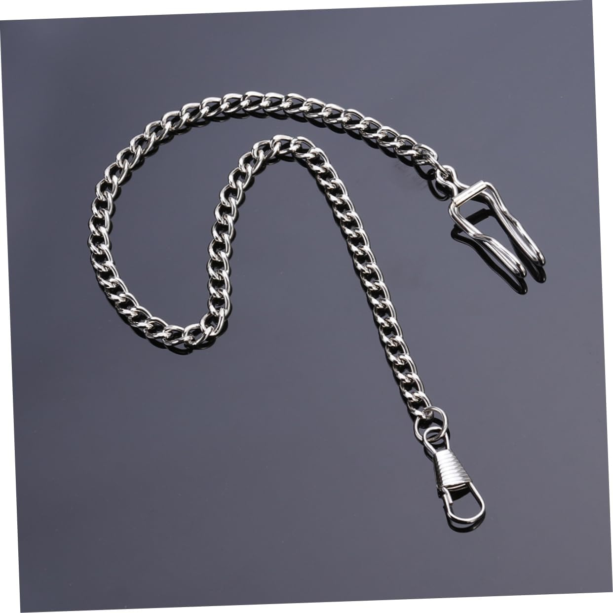 SAFIGLE 2Pcs Men Vest Pocket Watch Chain Keychains Key Pocket Watch Charm Pendant Belt Chain Jewelry Parts Wallet Eyeglasses Holder image number 1