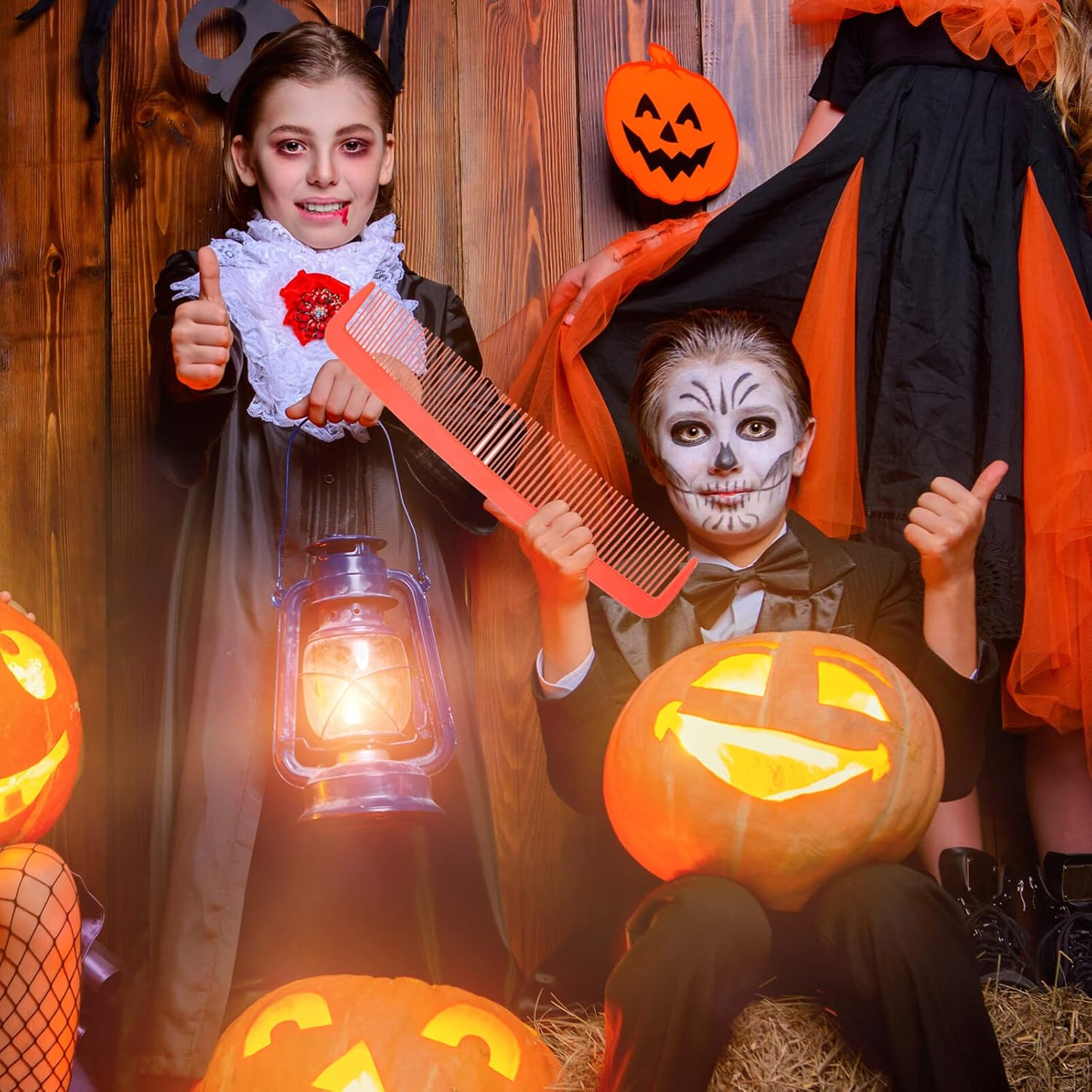 NOLITOY 3 Pcs Giant Comb Big Comb Prop Giant Wide Comb Hair Brush Oversized Novelty Toys for Costume Comedy Halloween Prank Carnival Party Favors image number 3