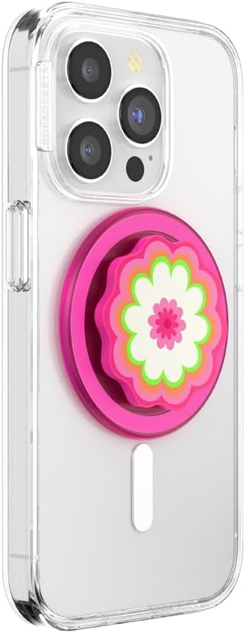 Popsockets round Phone Grip Compatible with Magsafe, Adapter Ring Included, Phone Holder, Wireless Charging Compatible - Pink - Boca Aura (Custom Colour) image number 7