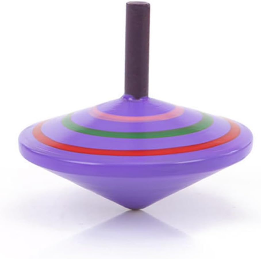 Totority 5 Pack Wooden Spinning Top Toys for Kids Educational Kids Top Toy Set Random Color image number 1