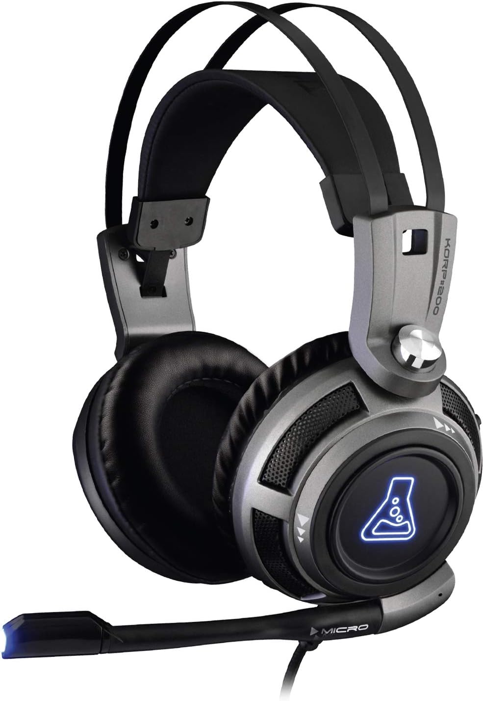 THE G-LAB Korp 200G Gaming Headset Stereo Sound, Blue LED, Comfortable and Light, 3.5Mm Jack Compatible Pc/Ps4/Ps5/Xbox One/Xbox Series X/Series S/Mac/Nintendo Switch/Smartphone - New 2021 image number 1