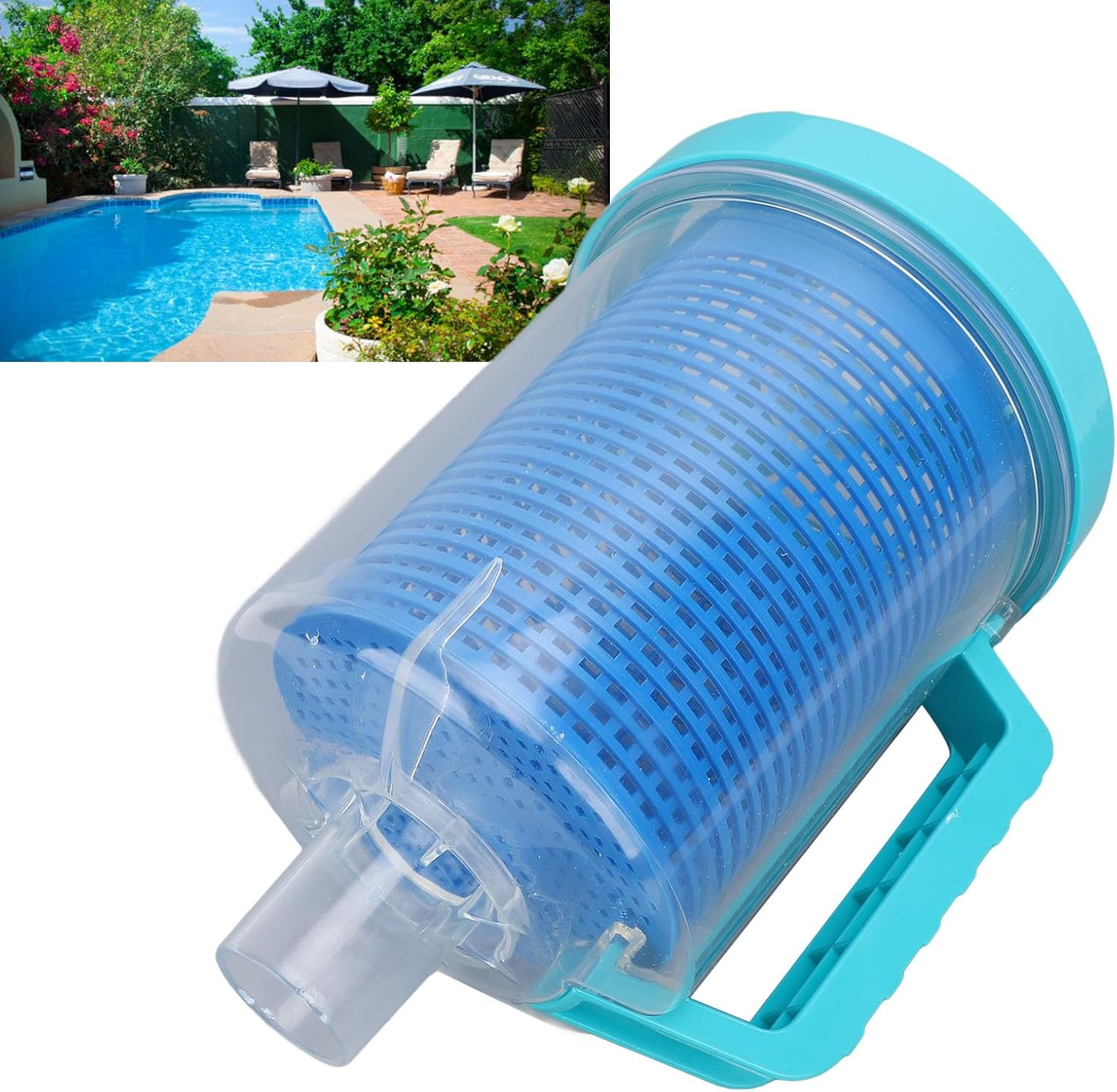Large Pool Leaf Canister, Inline Pool Leaf Canister Filter with Mesh Basket for Suction & Automatic Pool Cleaners image number 5