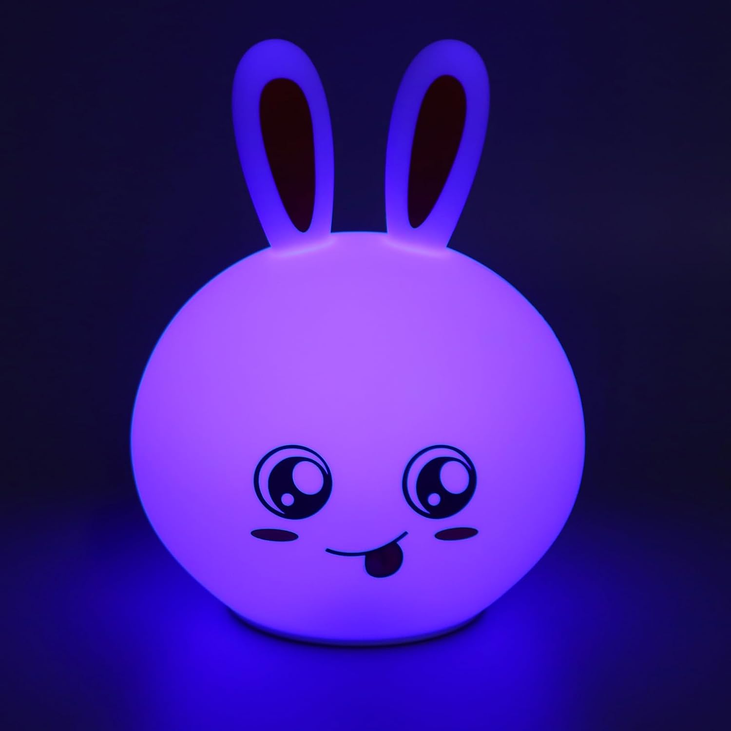 Rabbit Night Light Colorful Lighting Lamp for Bedroom Office Table Living Room Animal Design Home Decoration Comfortable Soft Bright Premium Material