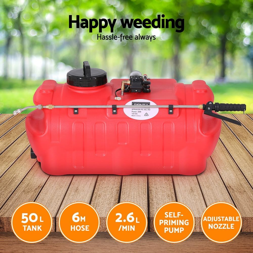 Giantz 50L Weed Sprayer Boom Pump Spot Spray Tank Chemical Garden Farm image number 1