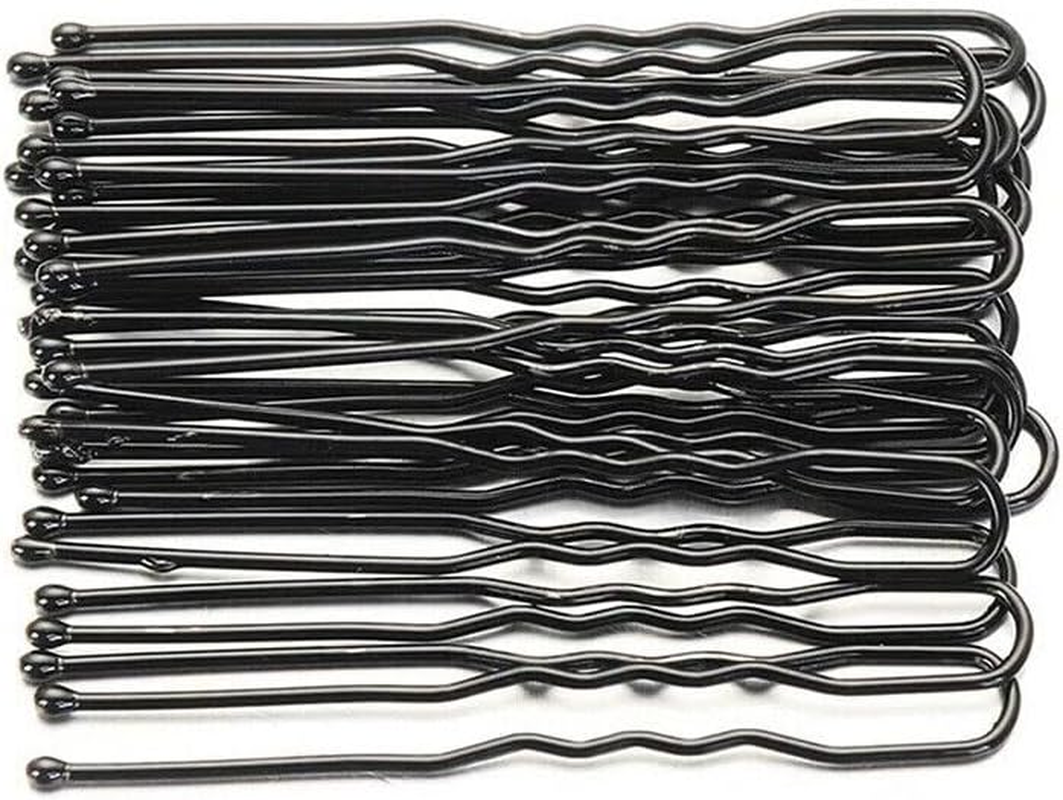 AIMALL 100PCS 6Cm U Shaped Hairpins Ripple Bun Pins Hair Clips Grips Girls Bun Dance - Metal Hair Clips for Secure Bun & Updo Styles - Ideal for Dance, Weddings, and Fashion