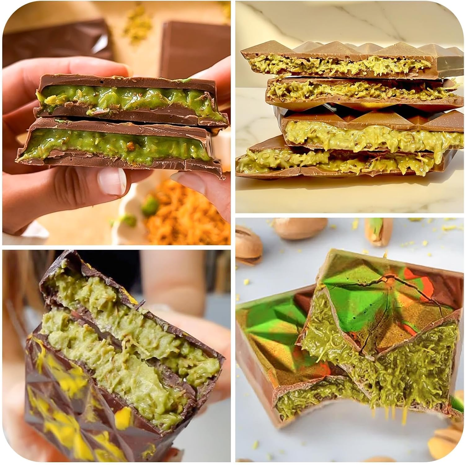 Generic Kithonrs 2 Pack Chocolate Moulds, Large and Thick Silicone Chocolate Bar Molds, Rectangular Prism Shape image number 5