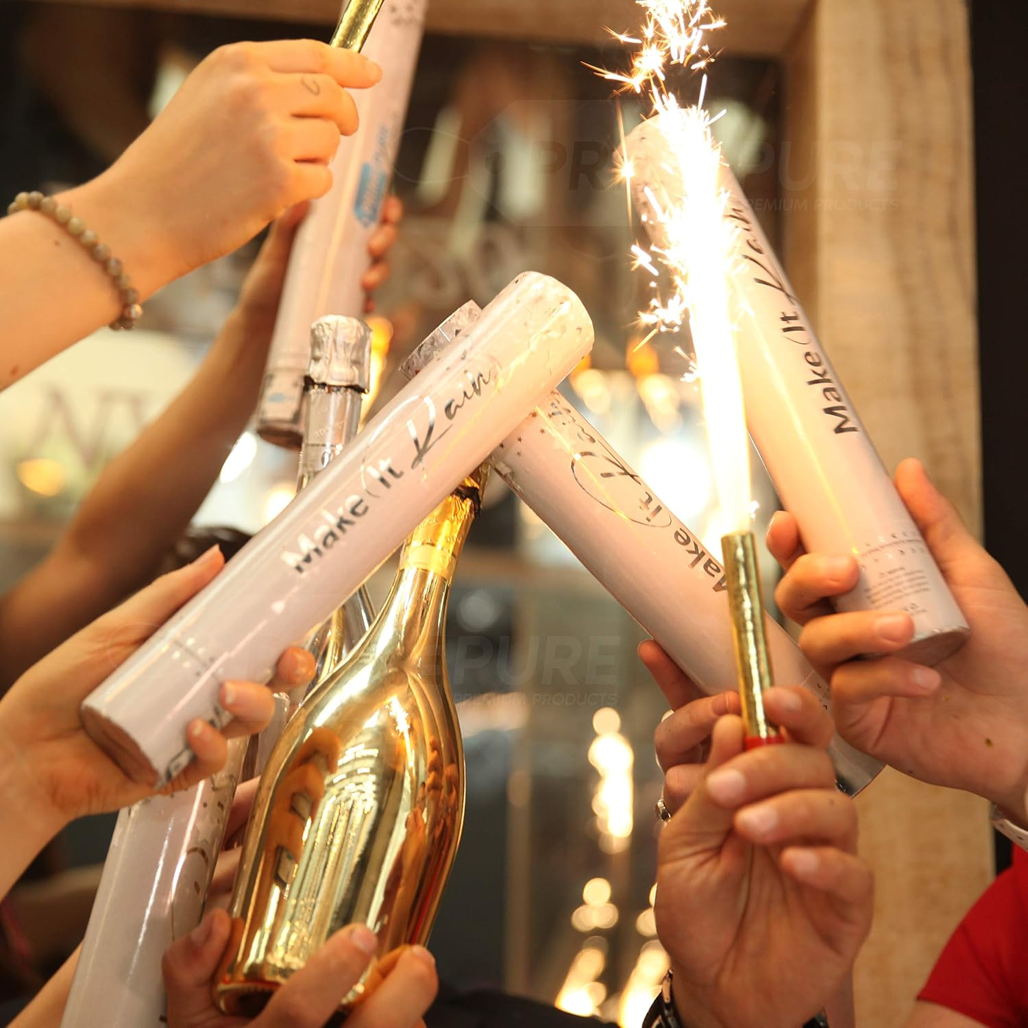 Primepure Confetti Cannon Party Poppers - Shredded Multicolor Confetti Popper - 2 Pack - Metallic Foil Party Favours Gun for Graduation, Wedding, Birthday, Celebration, Glitter Prank image number 6