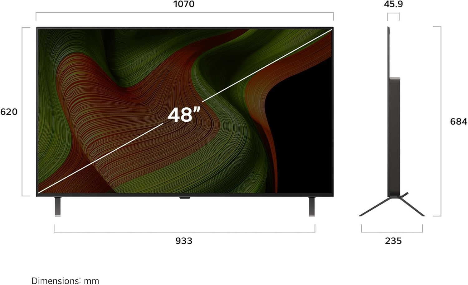 LG 48" OLED B5 AI UHD 4K Smart TV 2025 image number 1
