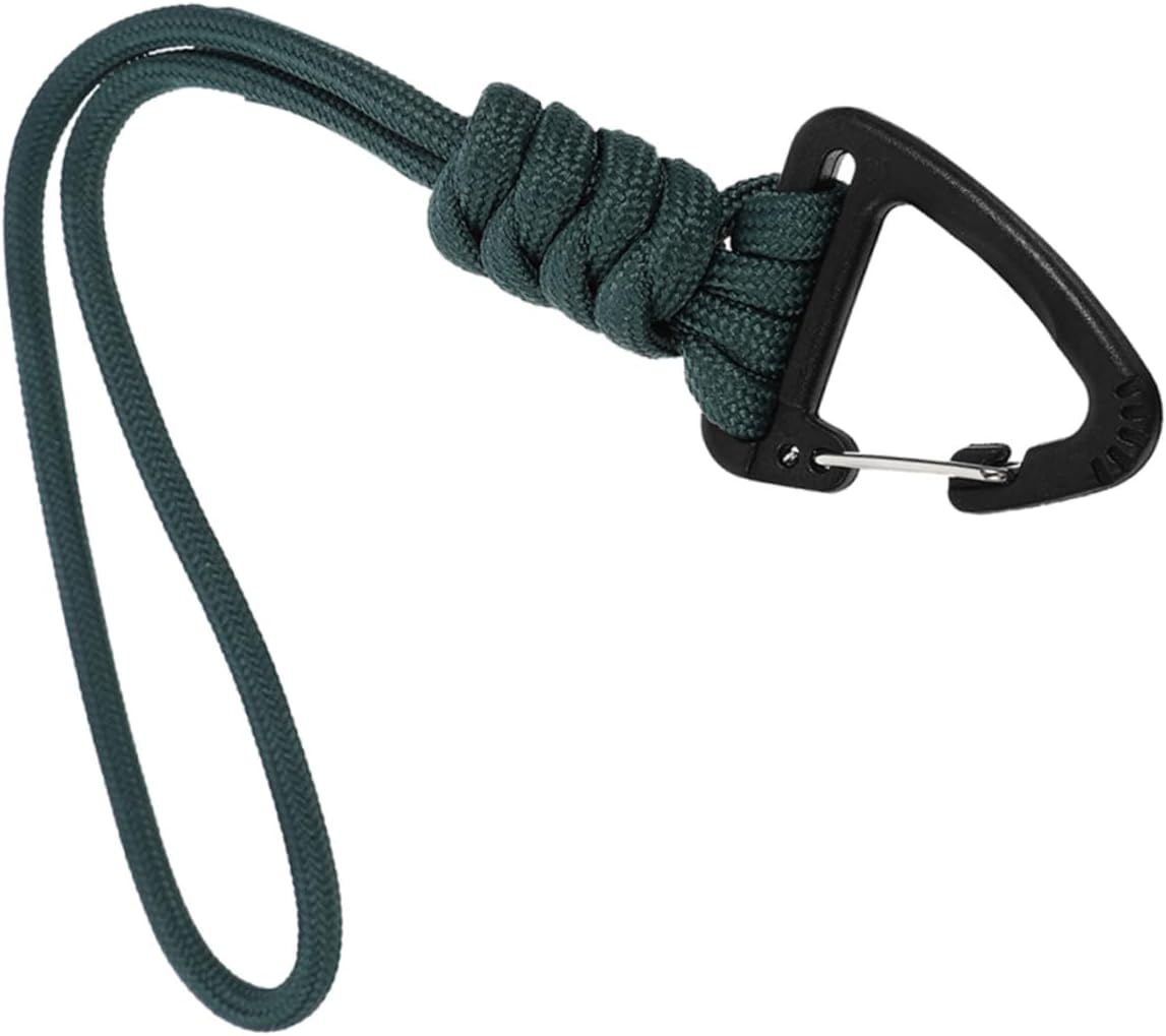 VINTORKY Braided Keychain Lanyard with Carabiner Durable Wrist Lanyard for Keys Wallets and Phones for Outdoor Use Sharp Design King Dark Green