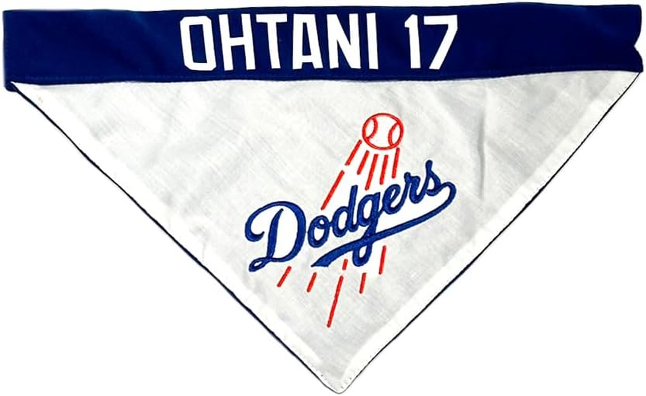 Fantasy World MLB Official Los Angeles Dodgers Shohei Otani Reversible Bandana Baseball Dog L-XL Los Angeles Dodgers Pet image number 2