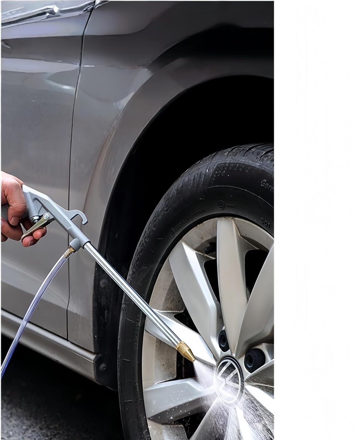 Grey High-Pressure Air Power Engine Cleaner Gun Wash Sprayer Tool with Hose image number 2