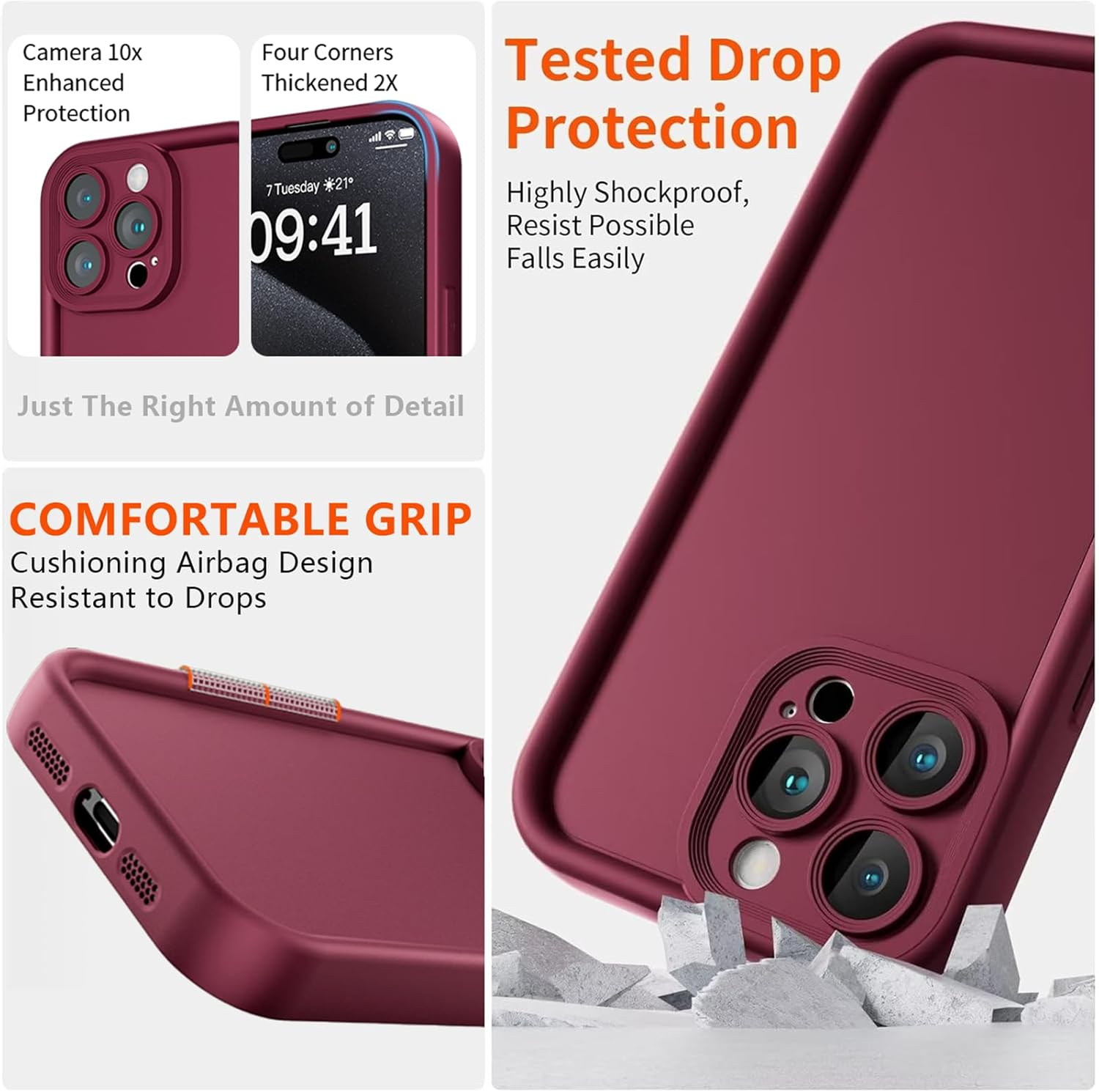 DESSEN Case for Motorola Moto G56 5G Mobile Phone Case - Silicone Protective Case Shockproof Camera Protection Case Soft TPU Bumper Cover White - White image number 5