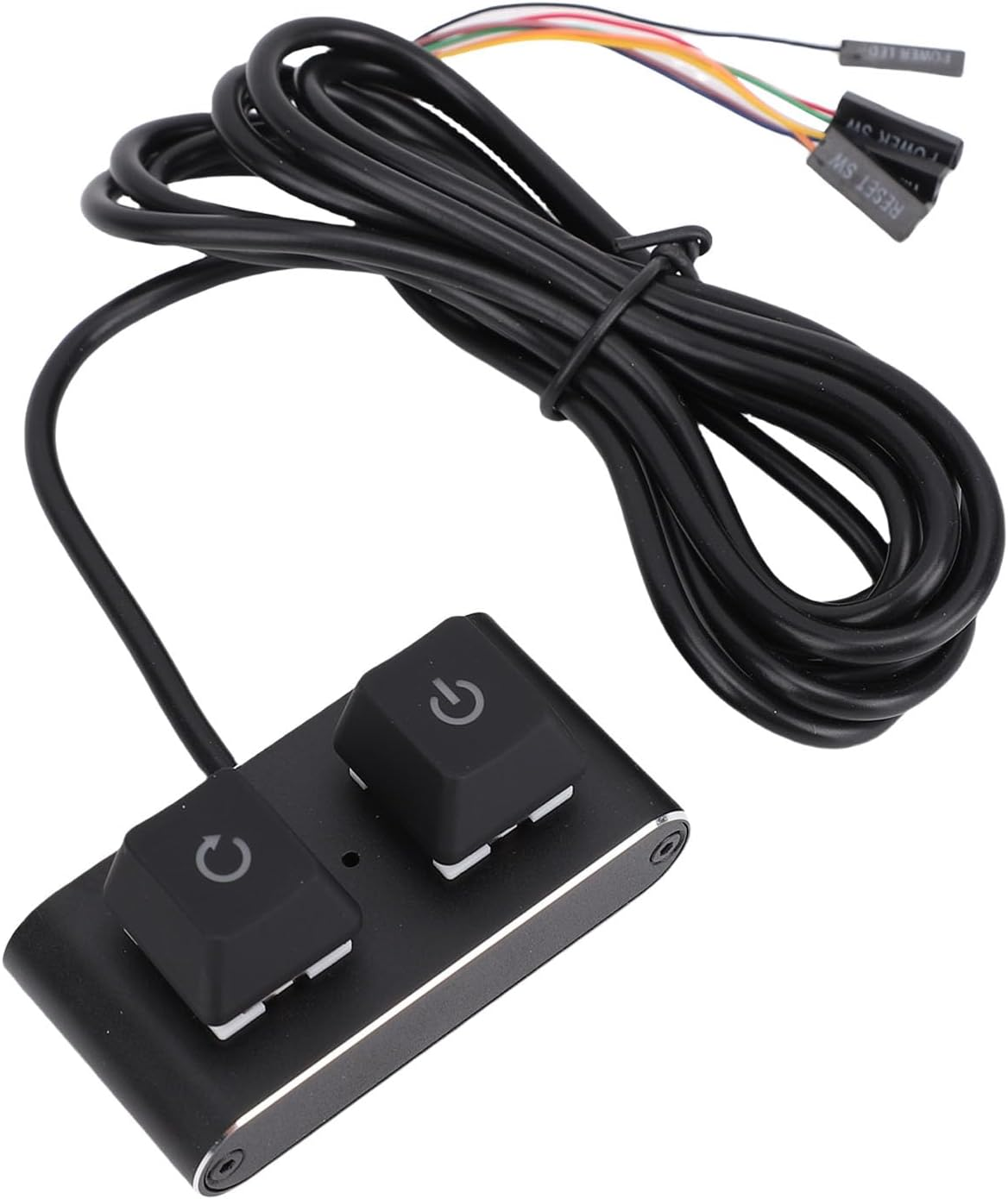 Jectse Desktop Computer Power Switch Power Supply Cable, External PC Power Button Extension Cable with on off Reset Switch for Computer Motherboard image number 5