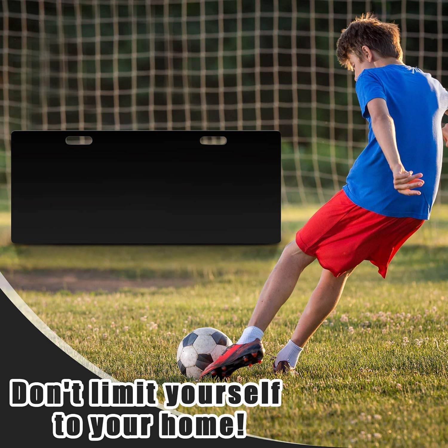 Soccer Rebounder Board Rebounder Soccer Goal Soccer Wall Rebound Equipment to Practice Kickback Ball Passing Training with Portable Dual Angle Board by Kids Adults Player Trainer image number 6