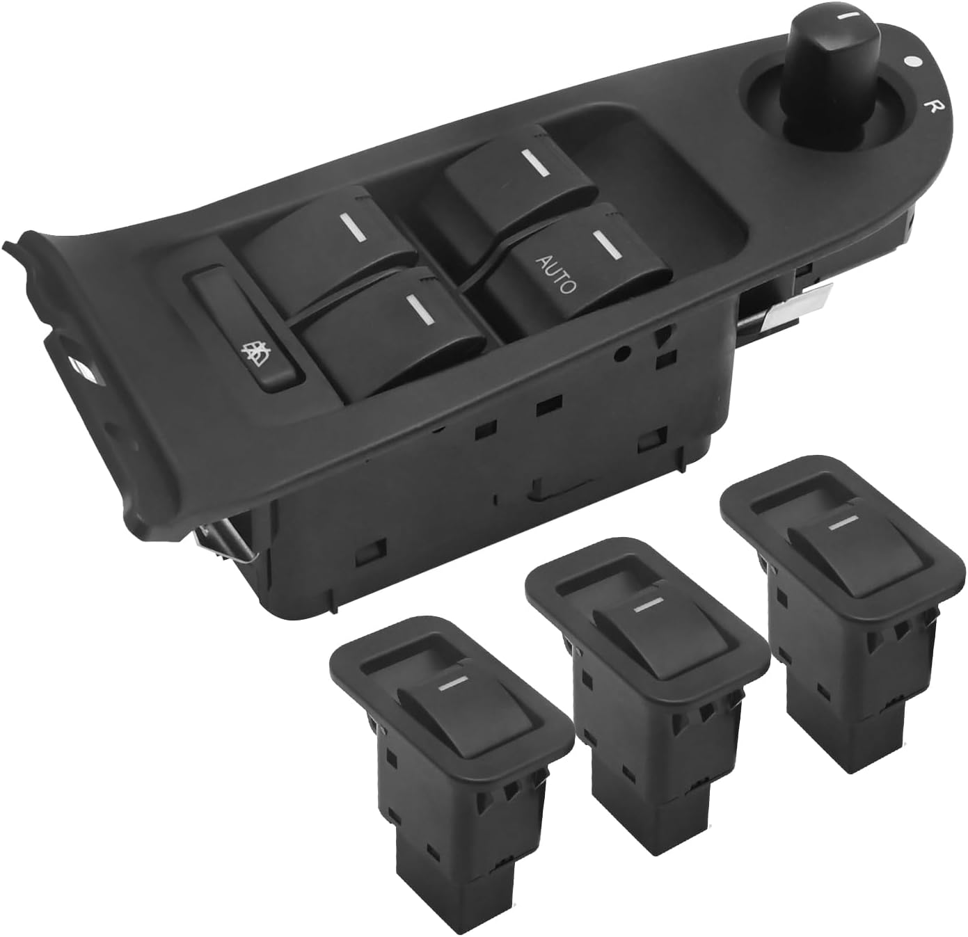Laffoonparts 8R2Z-14A132-CB Master Switch with 3 Pcs WS133BL Single Switches, Replacement for Ford Falcon FG Series 1 FG Series 2 FG X