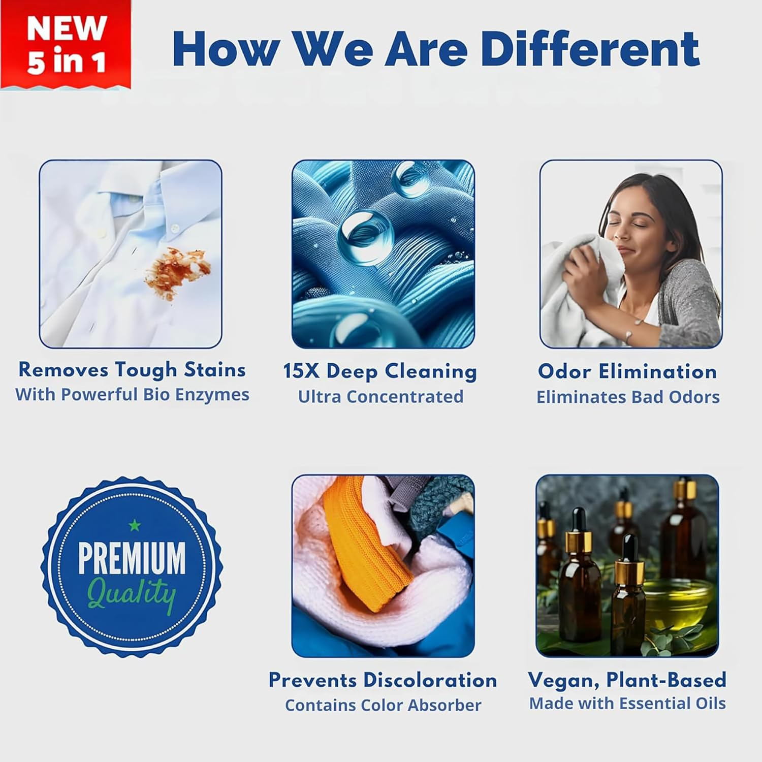 5-In-1 Laundry Detergent Sheets -100 Loads Ultra-Concentrated Stain Fighter & Color Catcher - Hypoallergenic, Plant-Based Laundry Soap - Fresh Lavender Scent, Travel-Friendly & Perfect for Dorms. image number 5