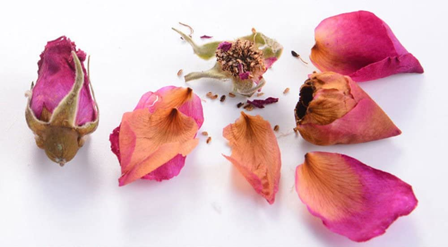 Tooget Fragrant Natural Red Rose Buds Rose Petals Organic Dried Flowers Wholesale, Culinary Food Grade - 4 OZ