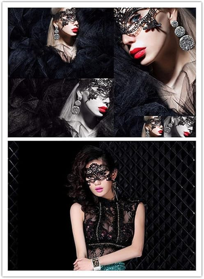 Fashion Cat Ears Headband Lace Eye Mask Costume Couples Cute Sexy Women Girl Lady Eyemask Masquerade Mask Hair Elastic Hoop for Carnival Party Prom Ball Halloween Christmas Cosplay image number 5