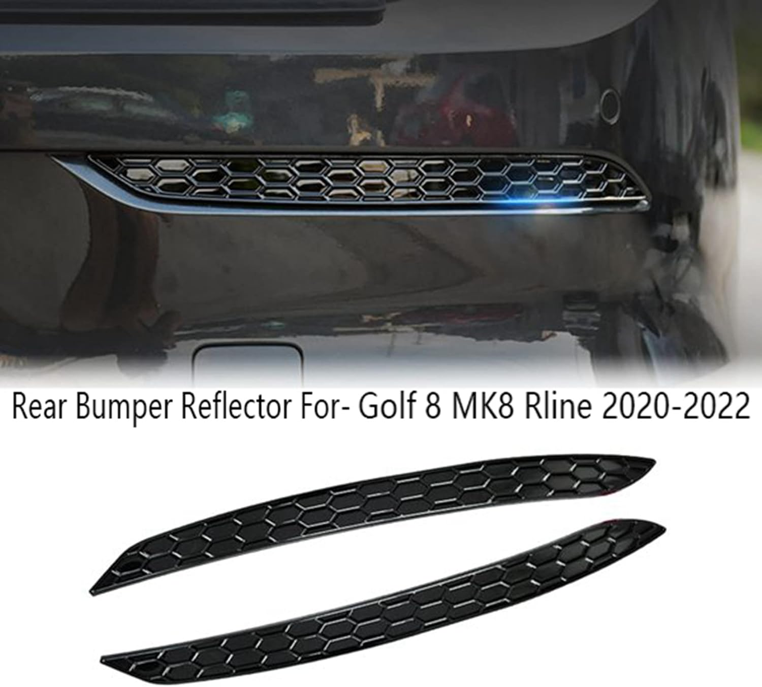 Tuperoymse Car Reflective Strips Honeycomb Reflector Strips For- Golf 8 MK8 2020-2022 image number 4