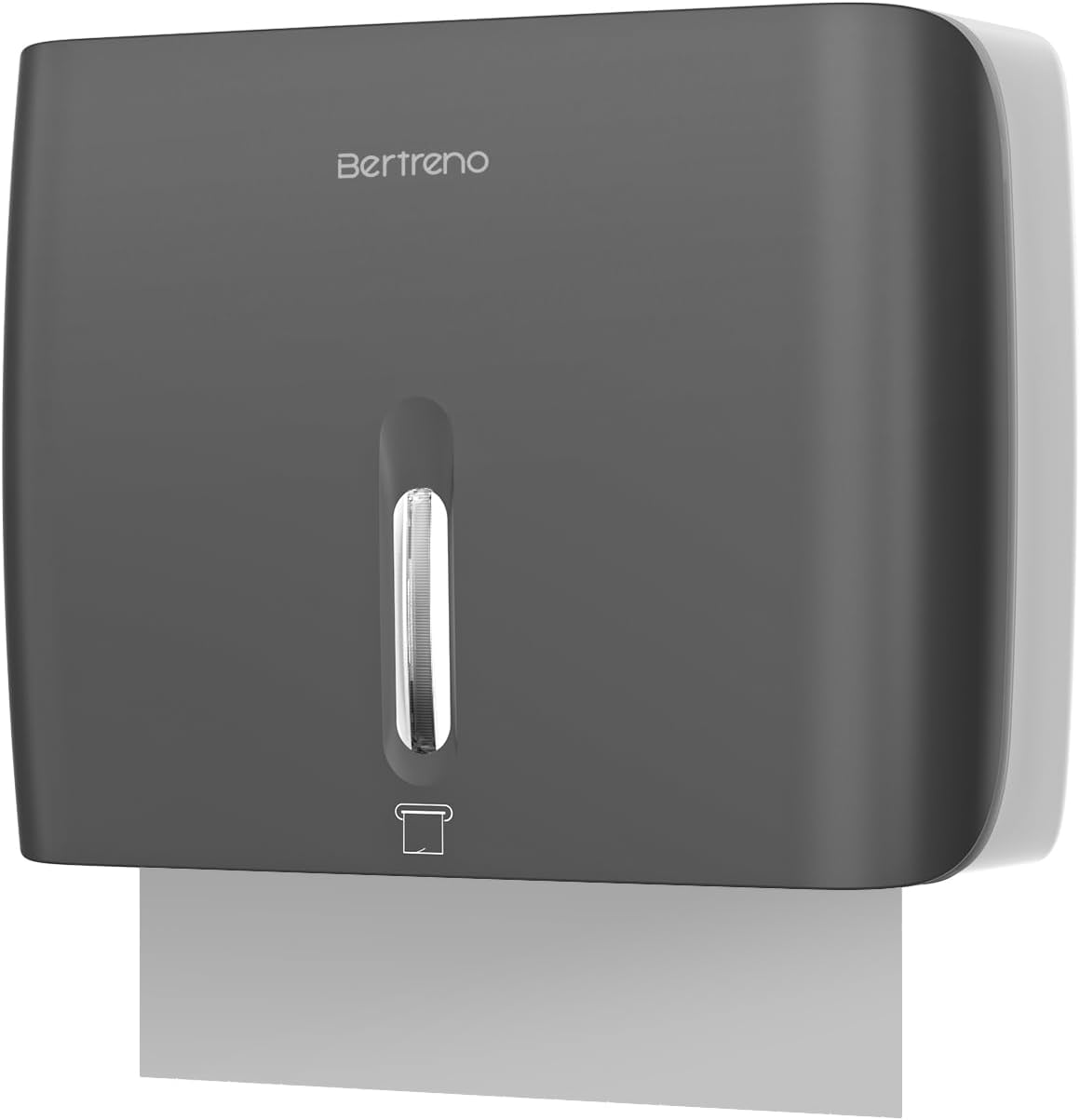 Bertreno Commercial Paper Towel Dispenser Wall Mount Paper Towel Holder Large Capacity 200 Multifold/Trifold/C Fold Hand Towel Dispenser Bathroom Tissue Dispenser (White)