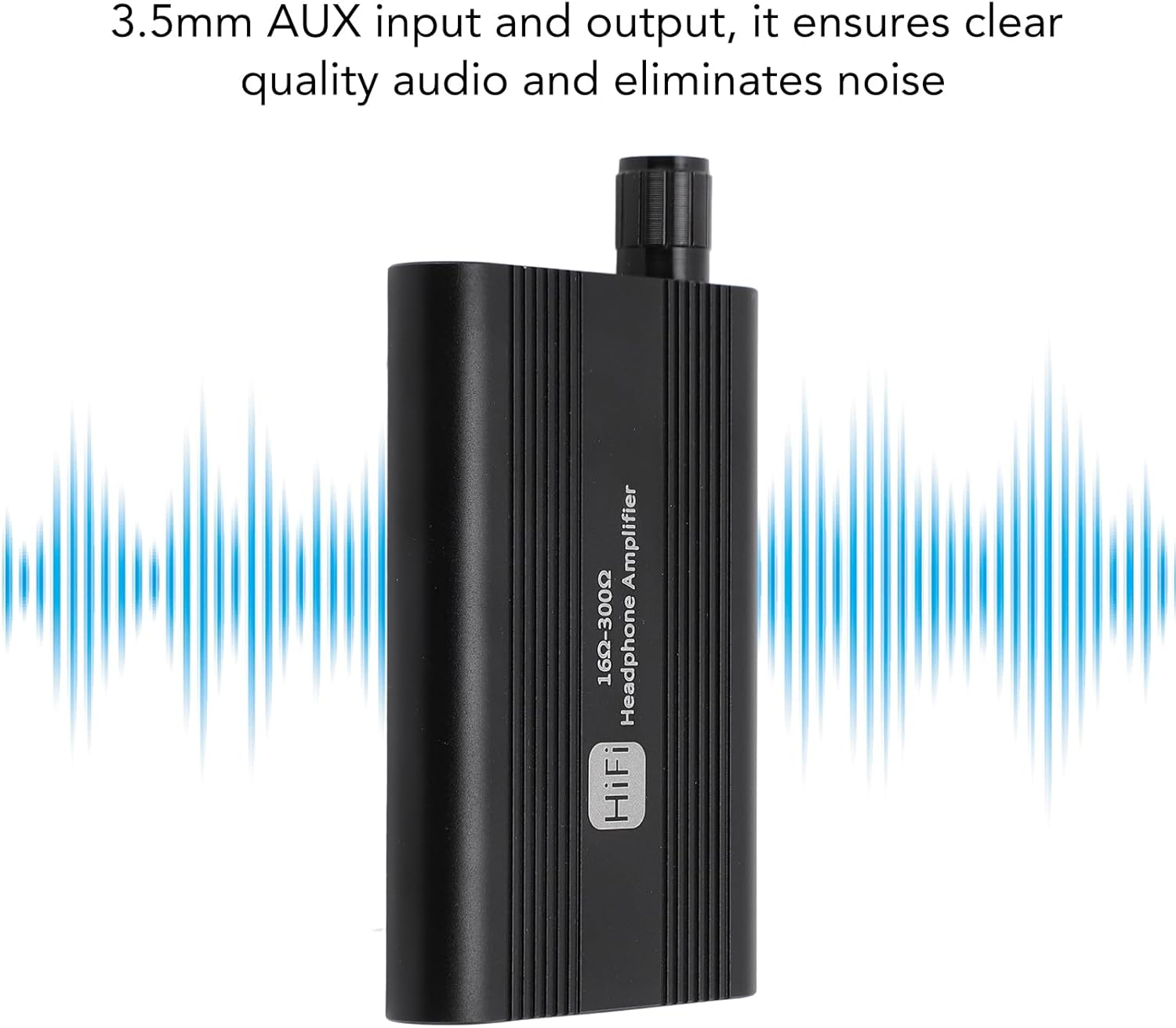 Headphone Amplifier for 16‑300&Omega; Headphones, Portable Noise Reduction Stereo Amp with 2 Stage Gain Switch, 3.5Mm AUX Mini Hifi Amplifier with 1500Mah Battery image number 4