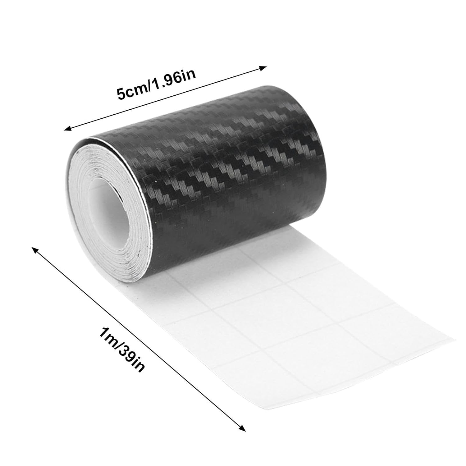 Carbon Fiber Detailing Tape,3D Film Wrap Detailing Tape Stickers - Self-Adhesive Twill Weave Sheet Sticker, Protection Tape for Trunk Bumper Fender Dashboard image number 1