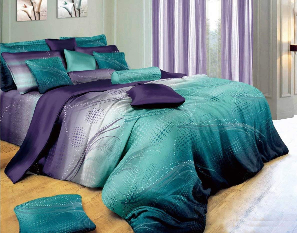 100% Cotton Rhythm Quilt/Doona/Duvet Cover Set (Queen)
