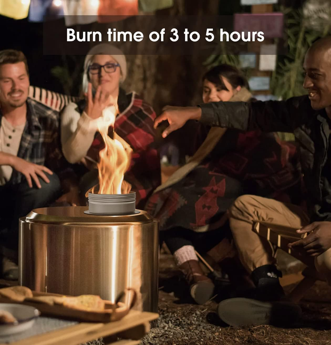 New Mini Portable Fire Pit,Portable Outdoor Fire Pit and Convenient Campfire,3&ndash;5 Hours of Warmth and Burn Time,Great for City Bonfire,Camping, Picnics, Party,Birthday image number 5
