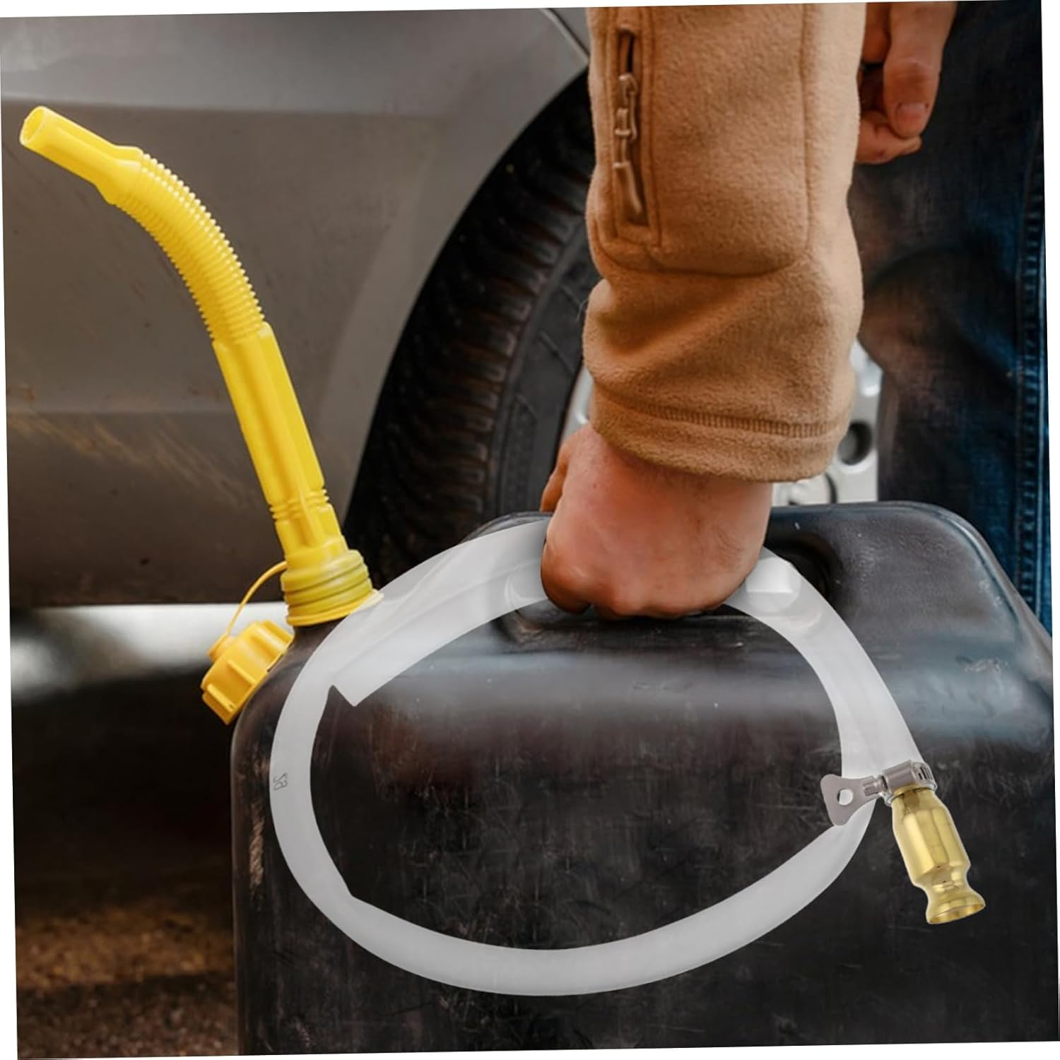 LIGHTAOTAO Self-Priming Liquid Transfer Pump for Automotive Use Manual Fluid Extractor for and Versatile Tool for Trucks and Cars Easy Hose image number 4