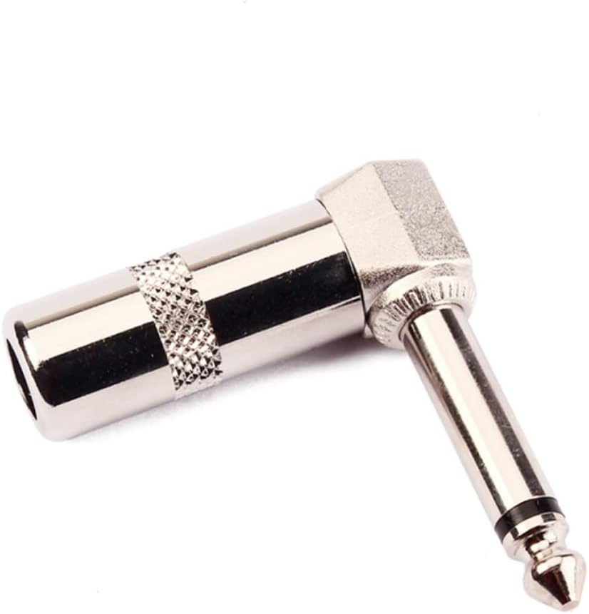 CORHAD Right Angle Mono Phone Plug Connector Guitar Cable Adapter All Construction Textured No Slip Barrel for Tight Spaces