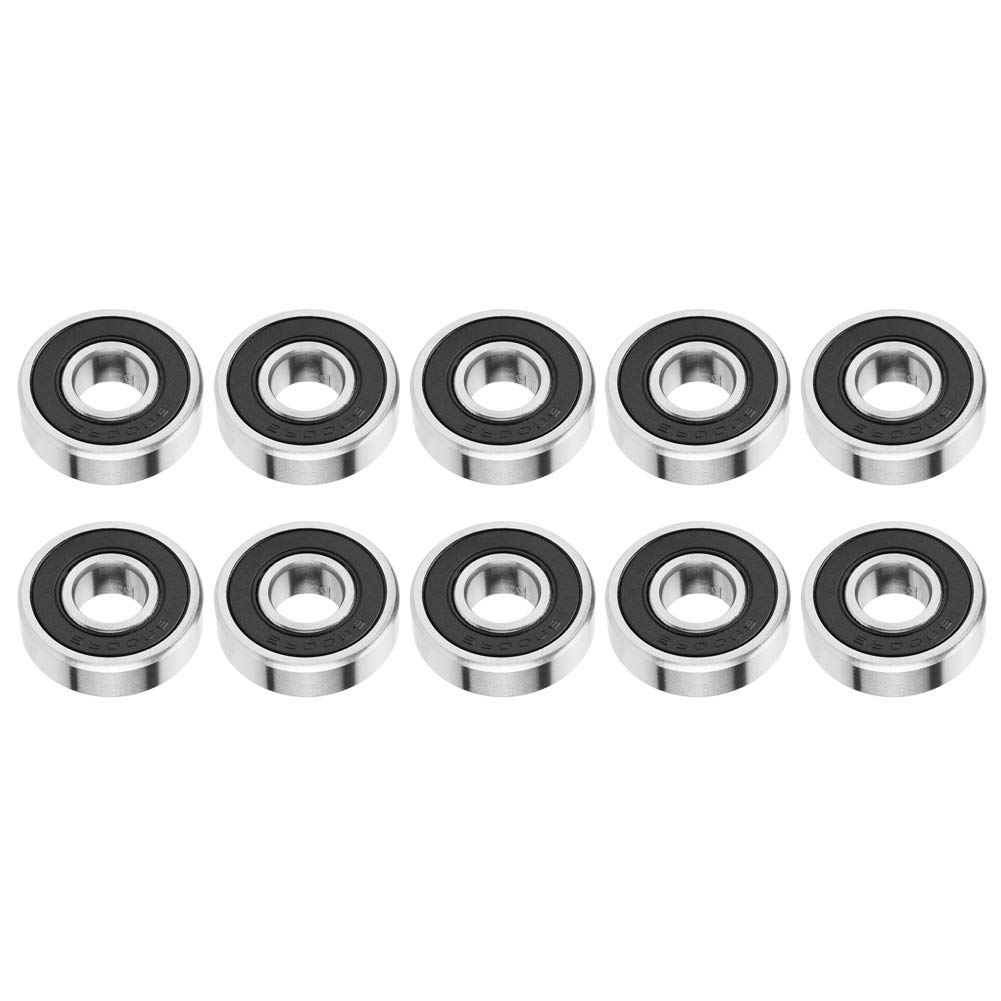 Changor Ball Bearings 10Pcs Rubber Sealed Bearings Deep-Groove Ball Deep-Groove for Machine Equipment image number 3