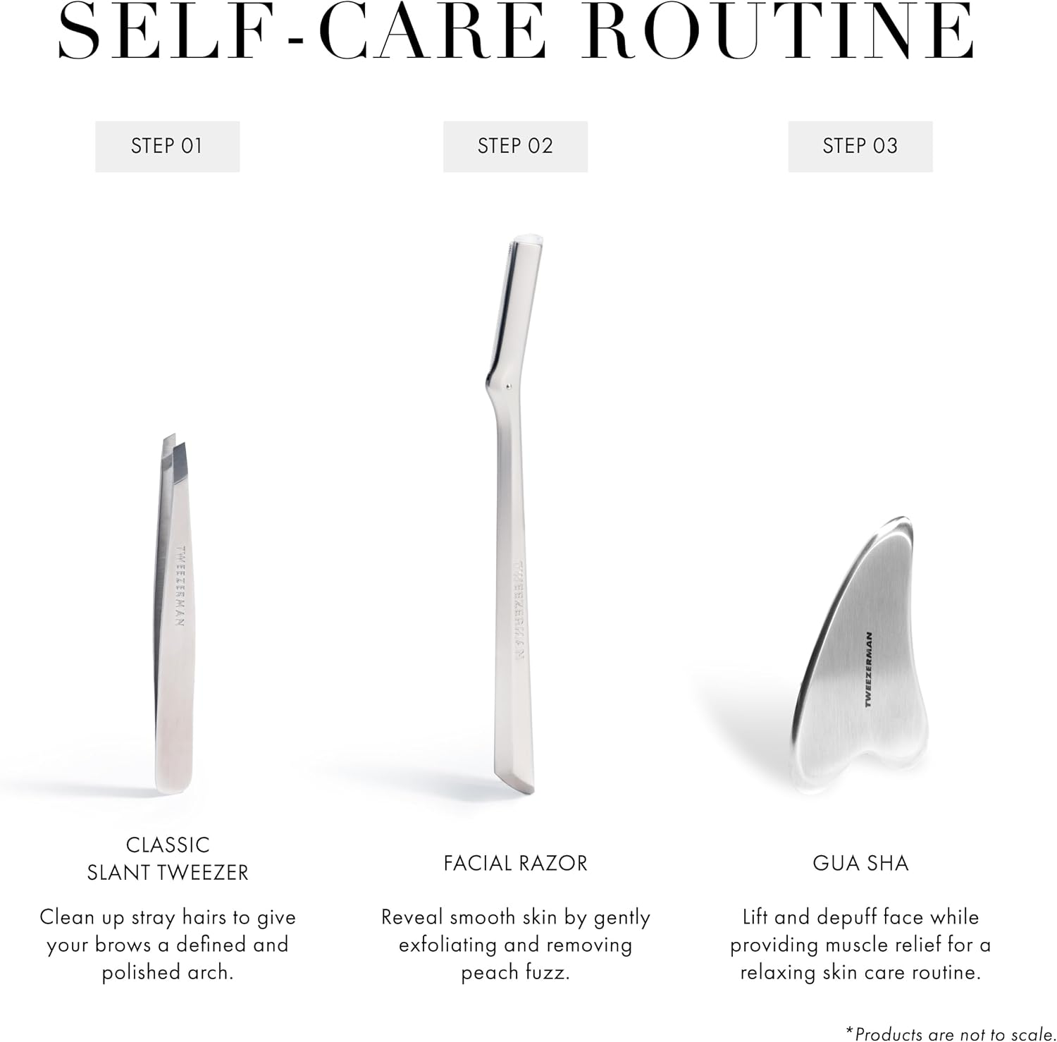 Tweezerman Stainless Steel Gua Sha Face Massager image number 2