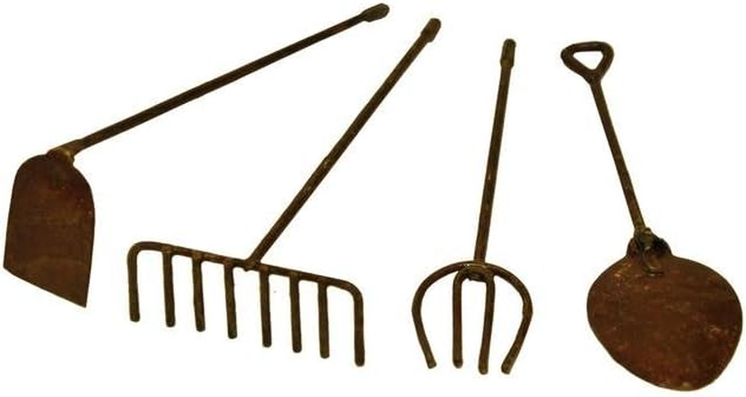G & F Minigardenn 10024 Fairy Garden Miniature Tools (Set of 4), Rustic image number 1