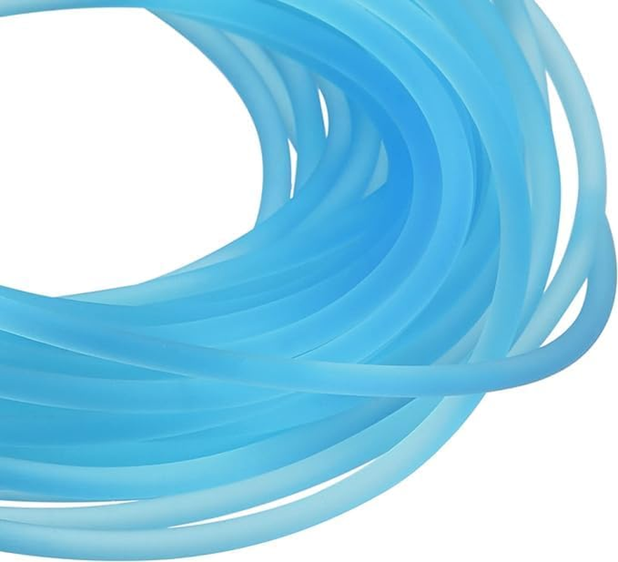 Cord Sky Blue Rubber Cord Tube - 16Ft Silicone Hollow Tubing 2Mm OD 1Mm ID for DIY Craft, Beading, Necklaces, Bracelets image number 3