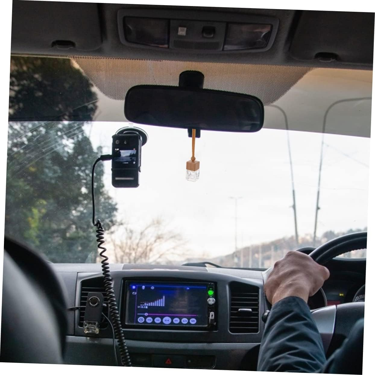 ERINGOGO 2Sets 6-Pack Car Hanging Aromatherapy Bottles Perfume Bottle Pendant Car Air Freshener Decorative 6Pcs*2 image number 6