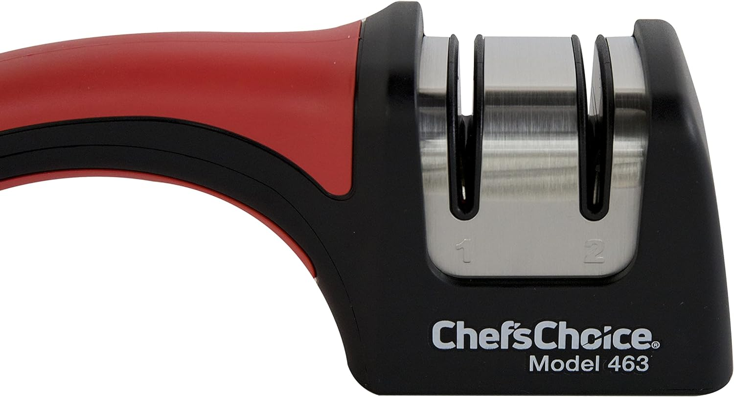 Chef'Schoice 463 Pronto Hone for 15-Degree Serrated and Straight Knives Diamond Abrasives Fast Sharpening, 2-Stage, Black image number 6