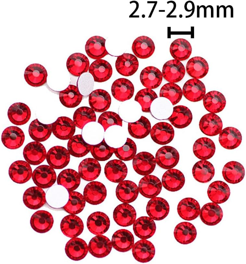 ANCLLO Crystal Flat Back Rhinestones for Crafts, Multiple Sizes, Non Hotfix and Hotfix Options