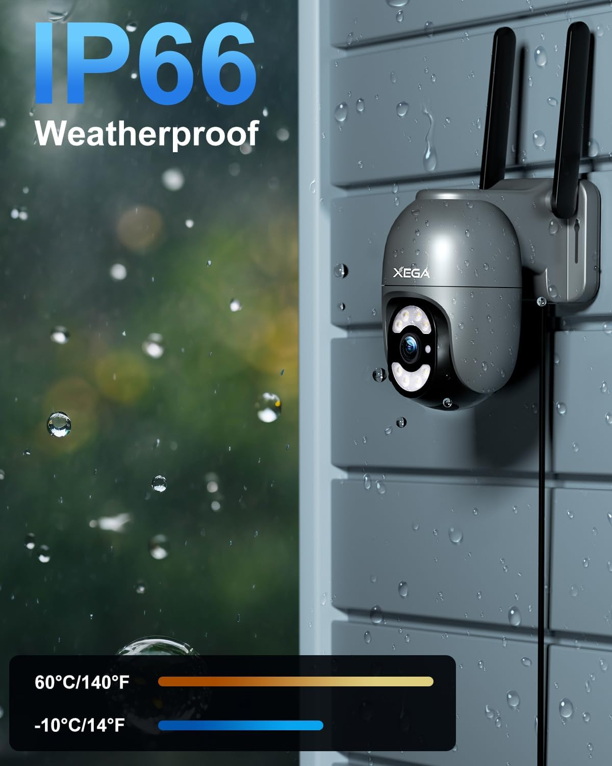 Xega 4G LTE Security Camera Outdoor with SIM Card【Plug in 24/7 Recording】 2K Wired 4G No Wifi Security Camera, IP PTZ CCTV Auto Tracking Human Detection Spotlight Siren Alert TF Cloud Storage IP66 image number 6