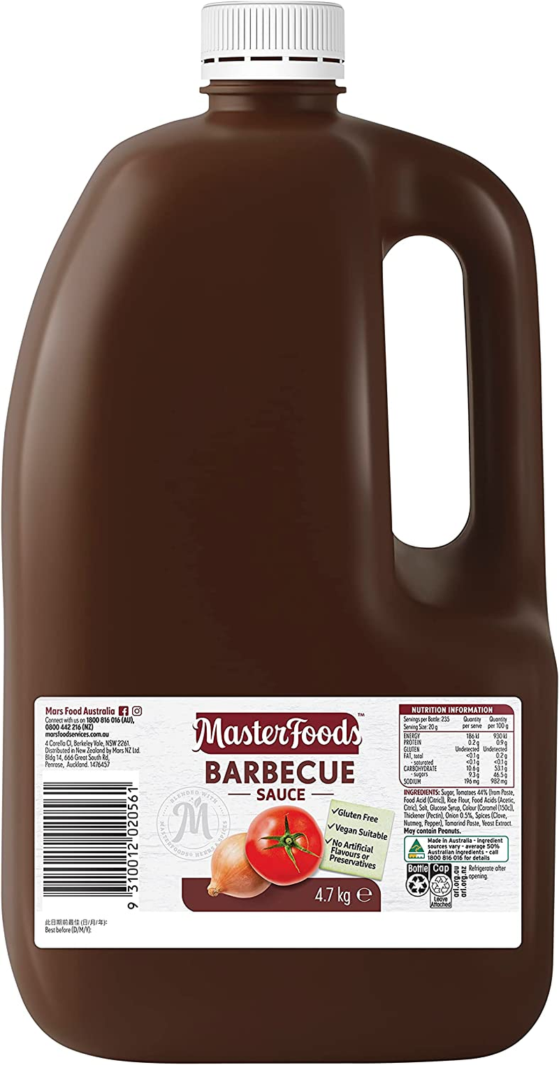 Masterfoods Barbecue Sauce 4.7 Kg