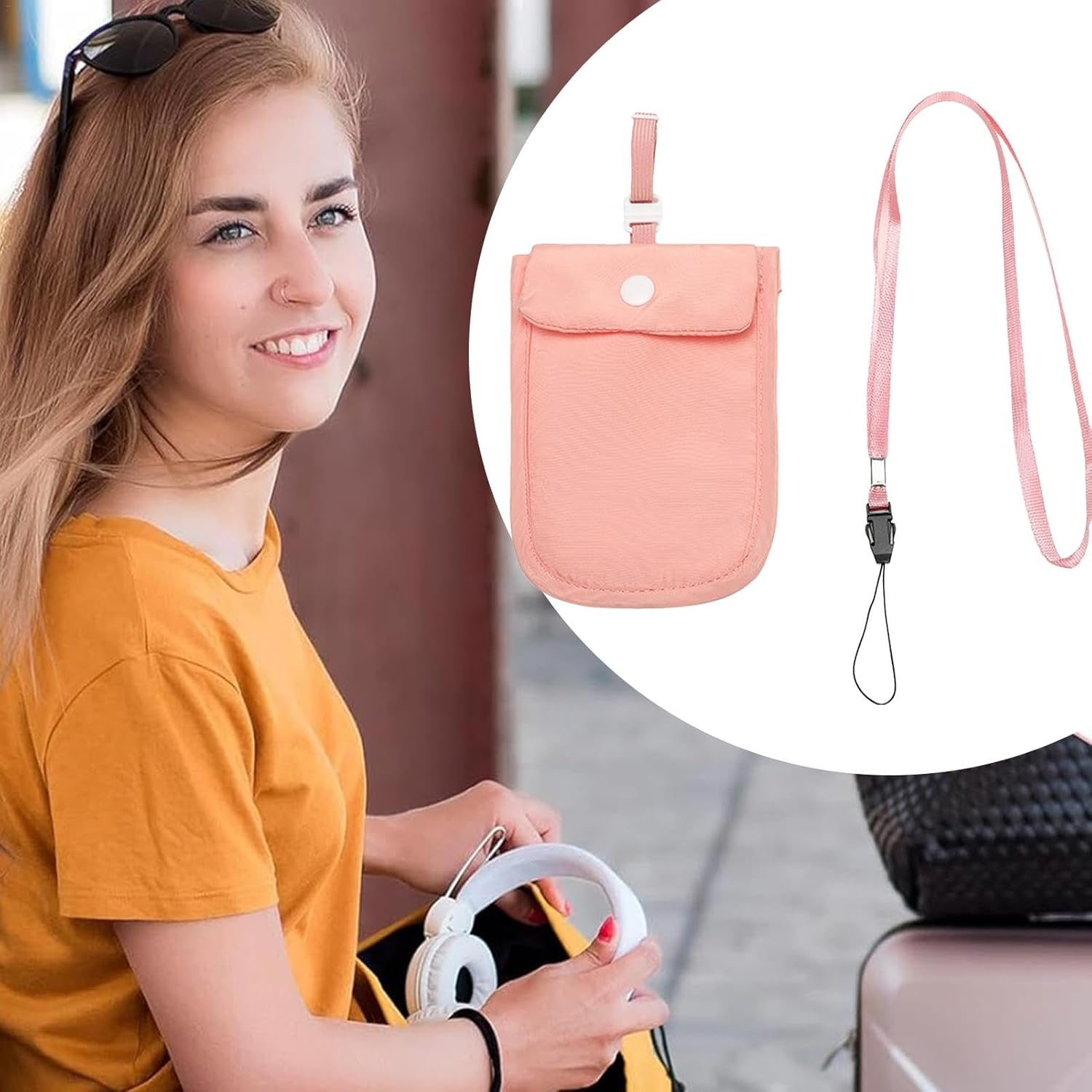 Undercover Bra Wallet, Underwear Bra Pouch, Secret Hidden Pocket with Adjustable Elastic Strap - Flap Small Storage Bag Outdoor Travel Lightweight Coin Purse Key Bag Fits Most Bra Sizes