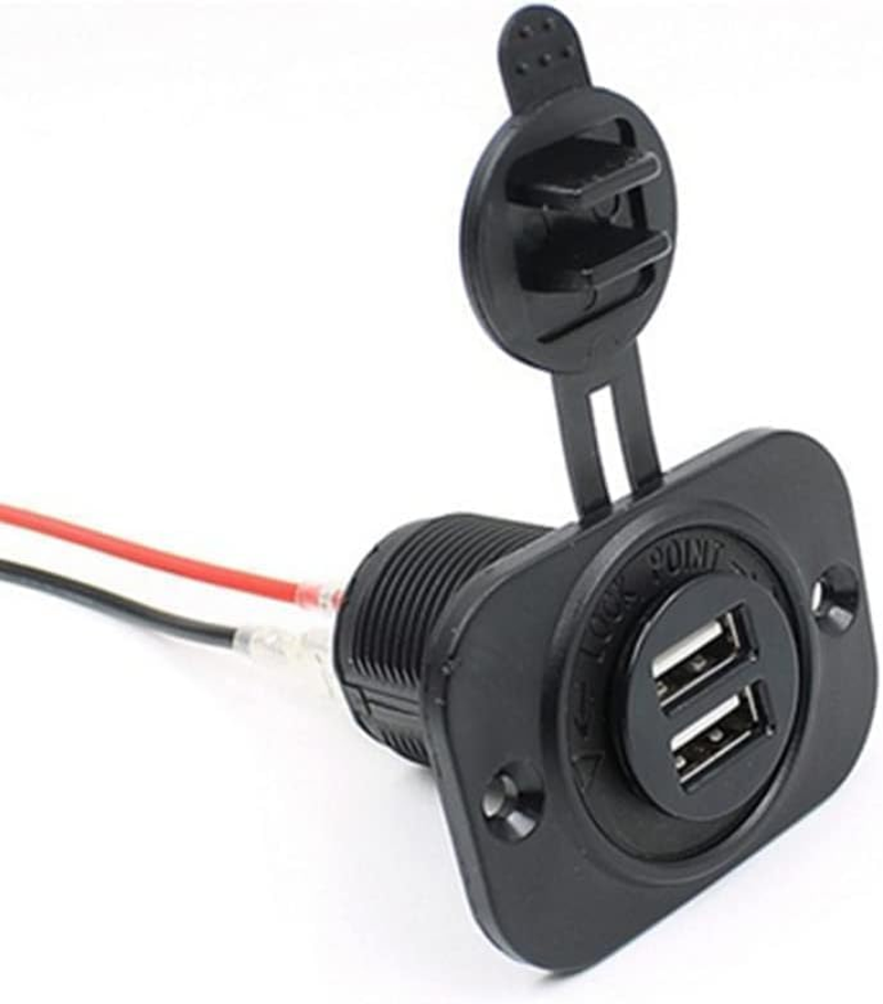 12V Car Socket USB Charger Socket Outlet for Car Installation Cigarette Lighter Waterproof image number 2