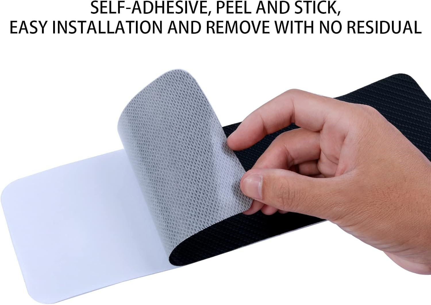 4Pcs N Line Decal Stickers Carbon Fiber Leather Car Door Sill Decoration Scuff Plate for Hyundai N Line Car (Please Pay Attention to the Size! Sticker Size: 23.6 * 2.75 Inches，15.7 * 2.75 Inches) image number 4