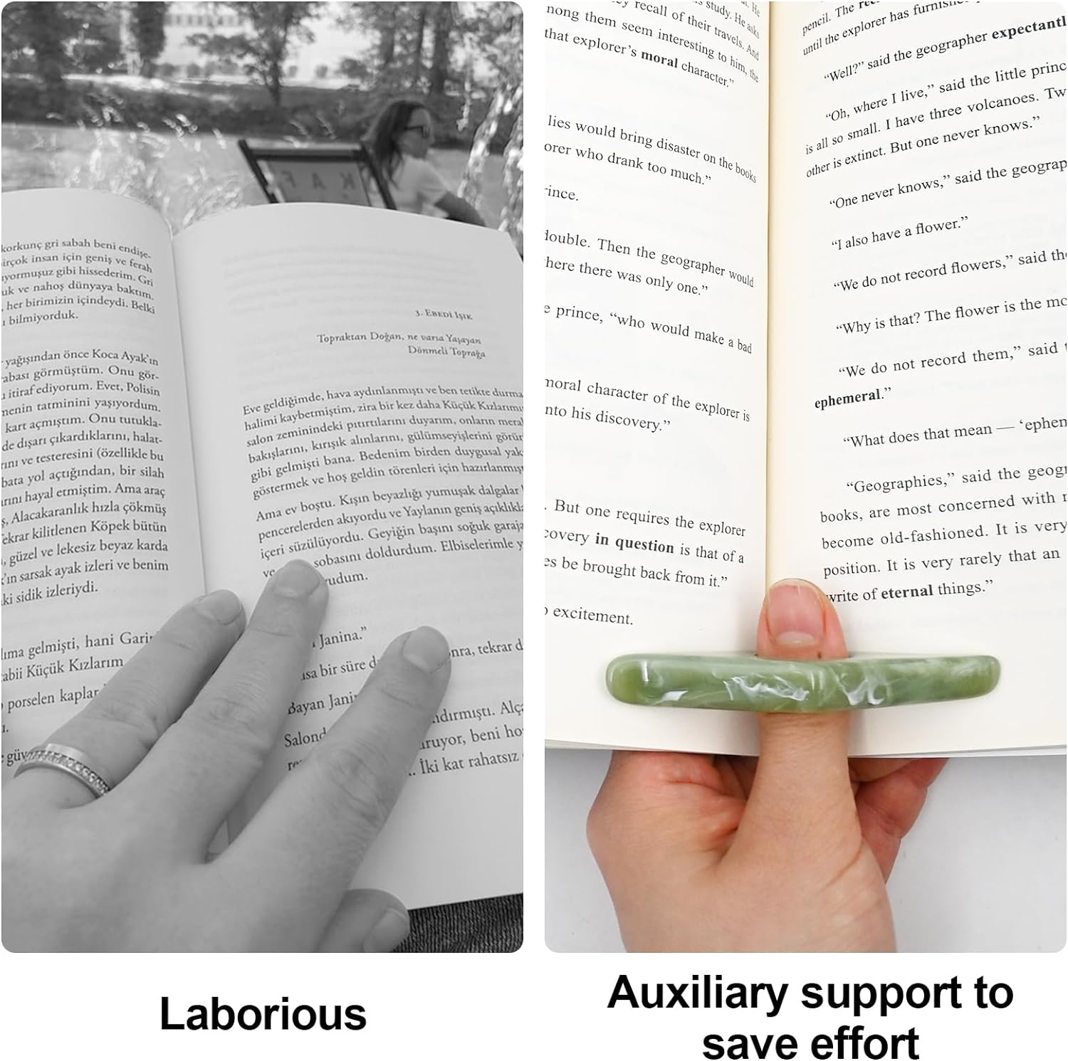 3 PCS Thumb Book Page Holder, Book Thumb Page Holders for Reading Hands Free, Book Finger Opener Holder, Reading Accessories for Book Readers Lovers Gifts image number 3