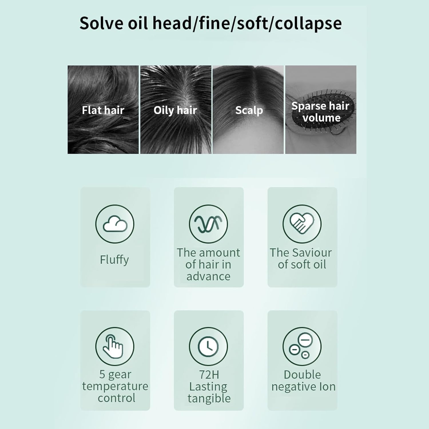 Linzezon Ceramic Hair Iron for Volumizing Fluffy Hairstyle, 3D Grid Crimper Curling Iron Corn Perm Splint Perm Styler Adjustable Temp Auto Shut-Of (Emerald)