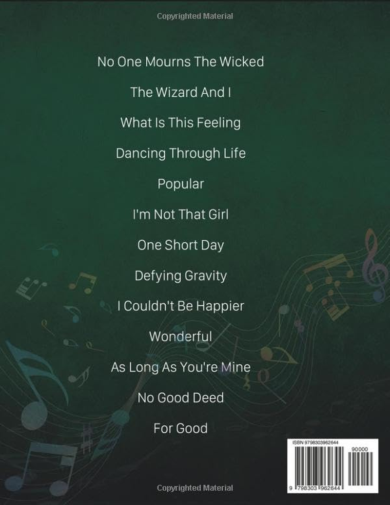 Wicked Piano Music Book: Selection of Favorite Songs for Easy Piano image number 1
