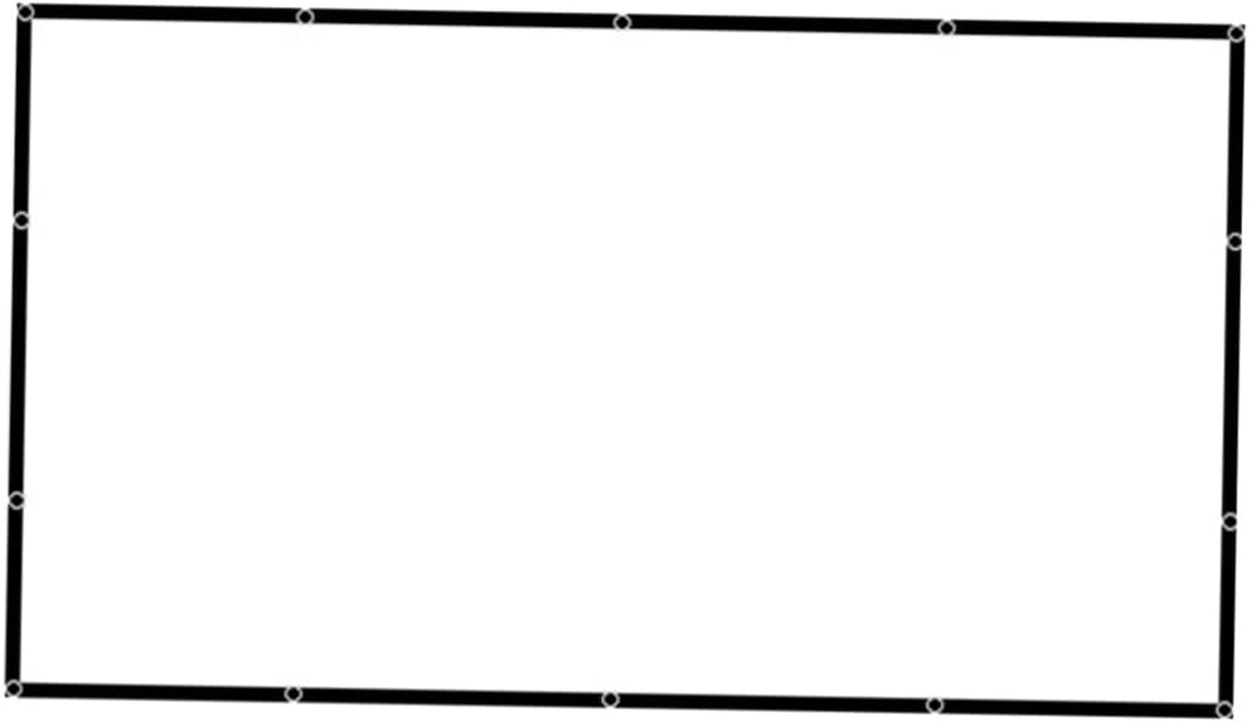 KICHOUSE Portable Foldable Projector Screen Anti-Crease Material Home Theater Outdoor Use for Gaming Education Presentations and More Easy to Hang Buckles image number 6