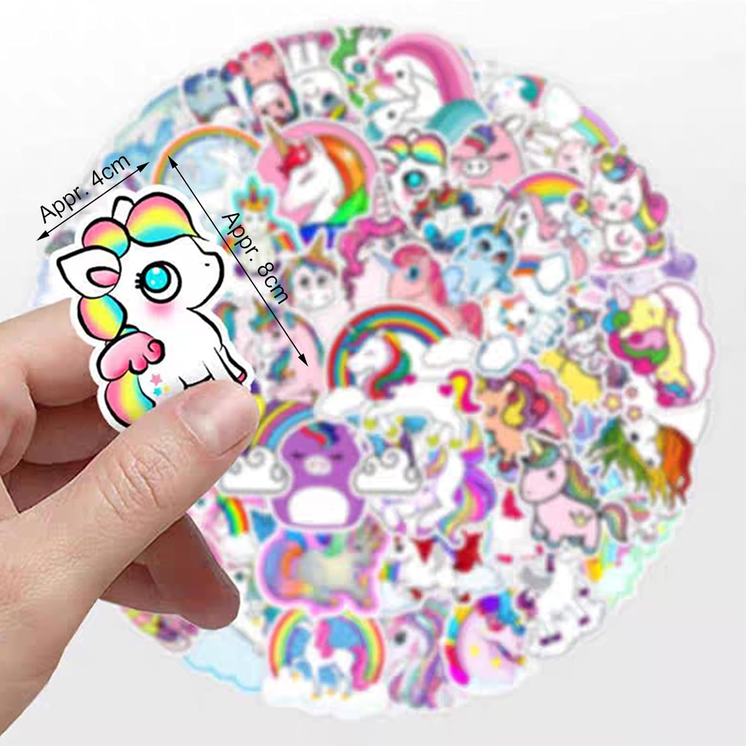Unicorn Stickers, Cute Water Bottle Stickers for Girls, 100 PCS Waterproof Vinyl Laptop Girly Stickers - Unicorn Decoration for Kids, Teens and Adults image number 3
