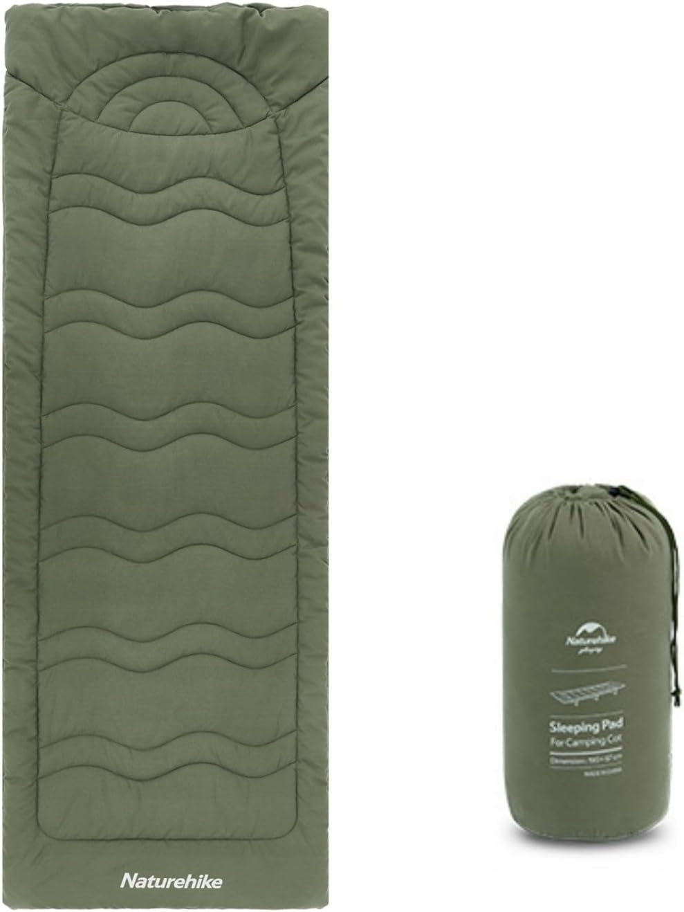 Windhike Naturehike Cot Mattress Pad, Sleeping Cot Pads, Comfortable Lightweight Cot Mat, Cotton Soft Warm Thick Camping Cot Pad, for Outdoor & Hiking, Snap Fasteners on the Bottom, with Storage Bag image number 3